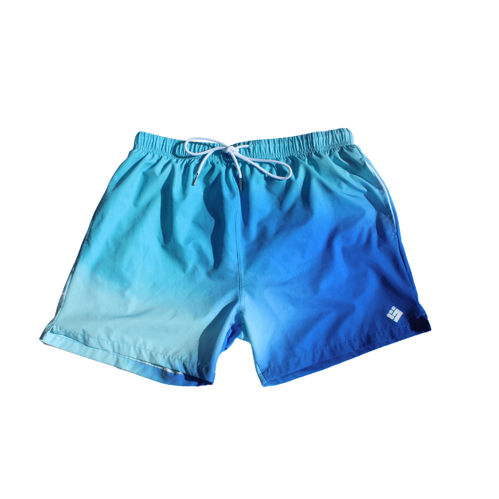 Short Arctic en dégradé turquoise vers bleu profond